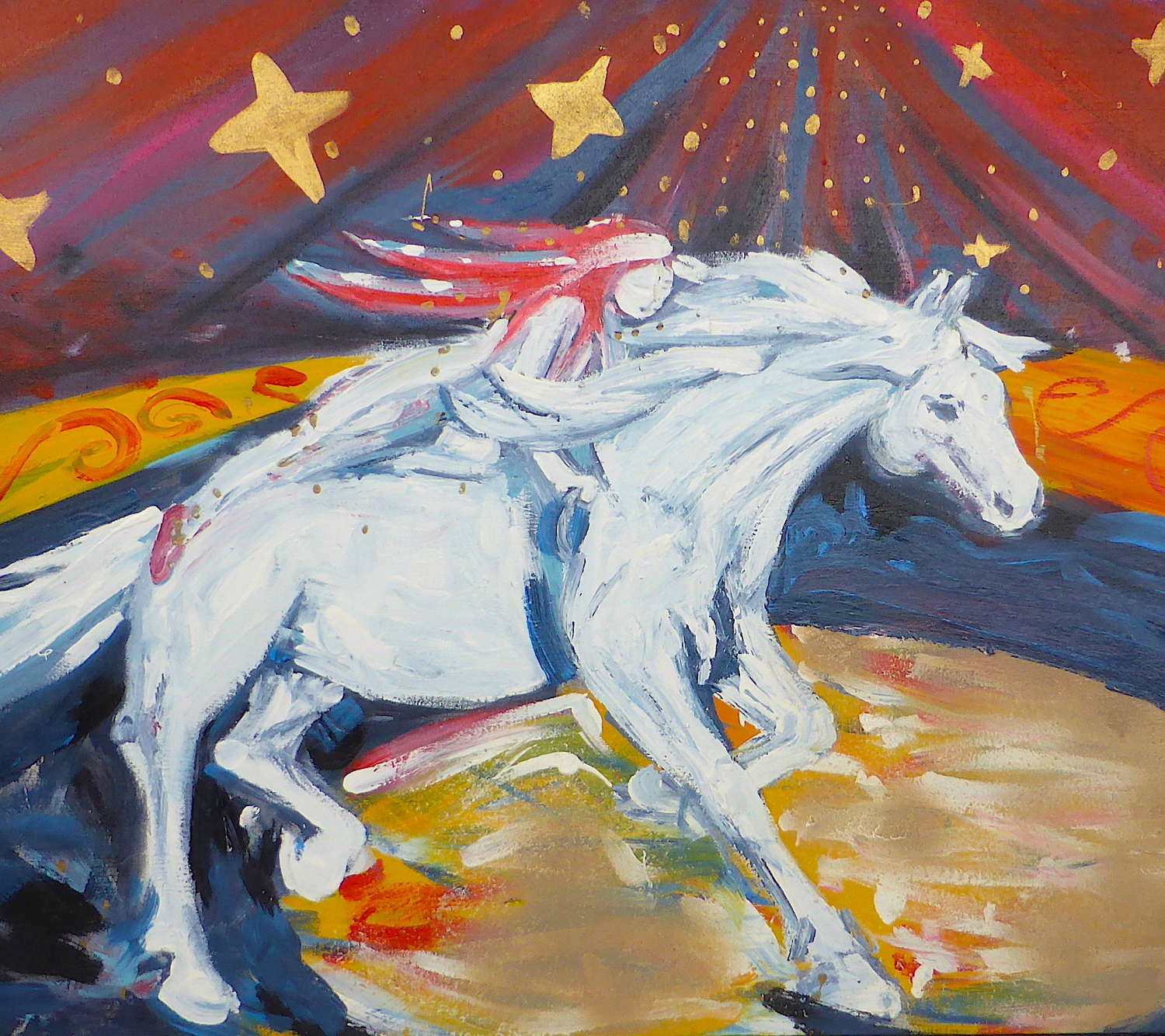 Circus horse painting
