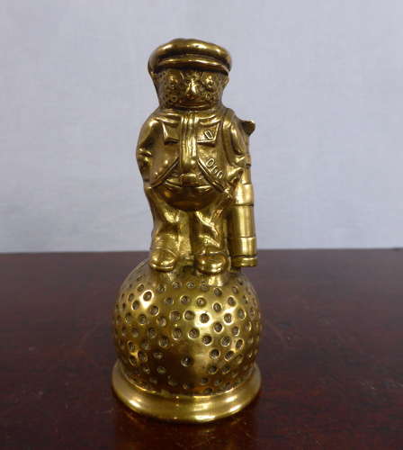 Brass golf caddy bell