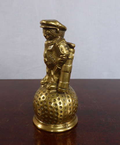 Brass golf caddy bell