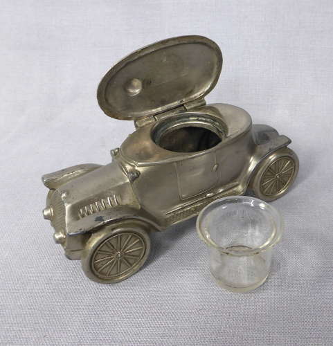 Early Automobile Inkwell