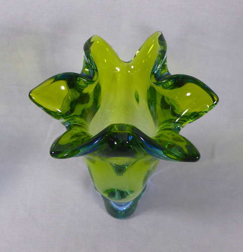 Czech Chřibská art glass vase by Josef Hospodska