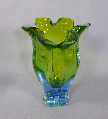 Czech Chřibská art glass vase by Josef Hospodska