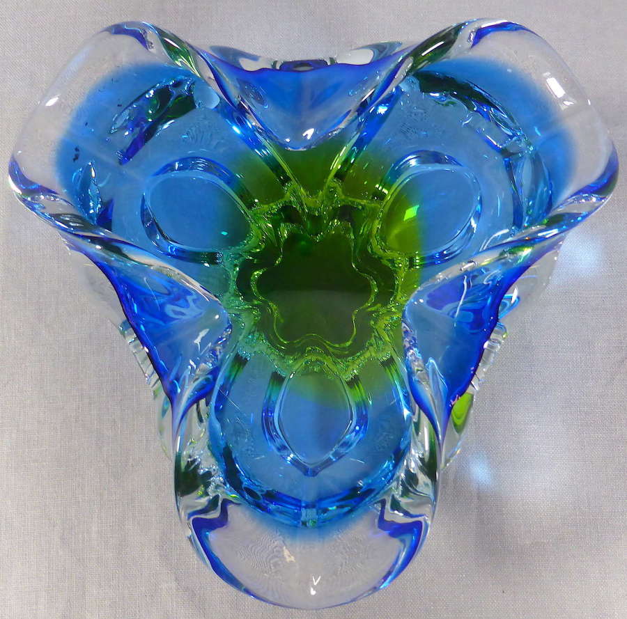 Czech Chřibská art glass bowl by Josef Hospodska