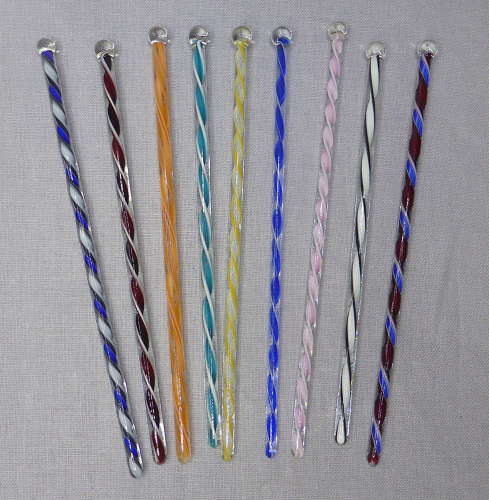 Murano glass cocktail swizzle sticks