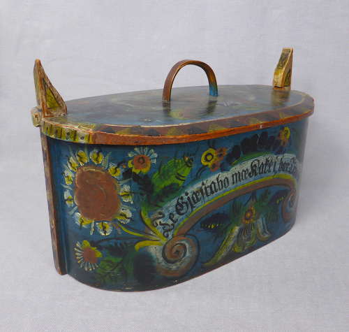 Norwegian folk art Os bentwood box 1885