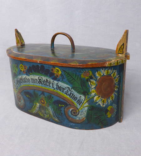 Norwegian folk art Os bentwood box 1885