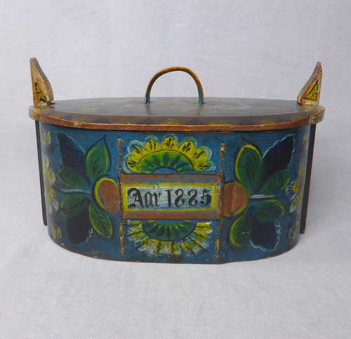 Norwegian folk art Os bentwood box 1885