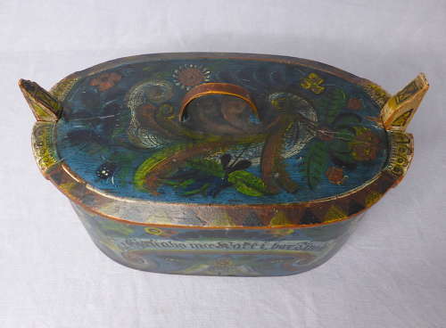 Norwegian folk art Os bentwood box 1885