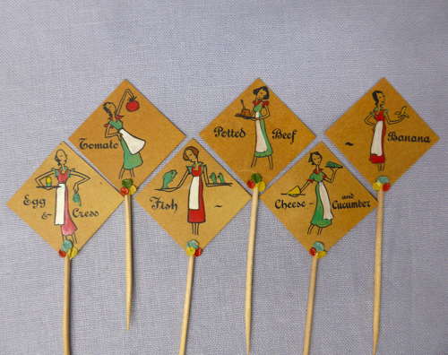 Set of 1930s Sandwich Markers