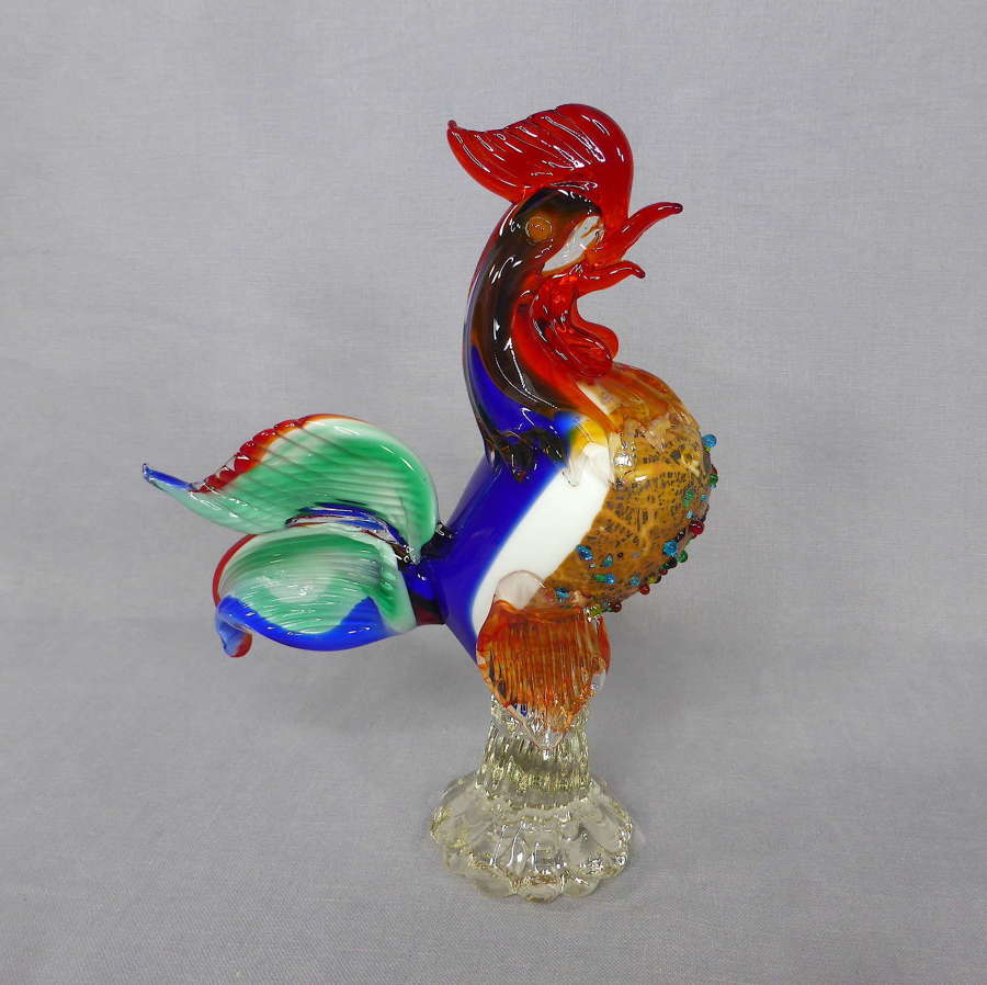 Bejewelled Murano Glass Cockerel