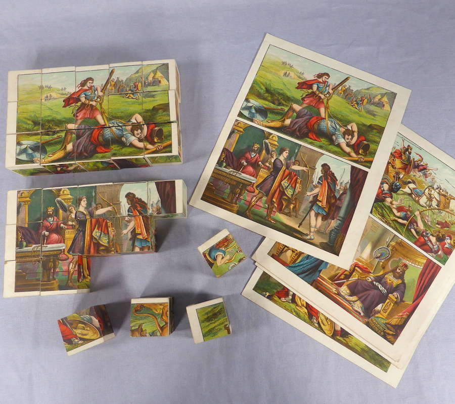 Victorian picture puzzle blocks