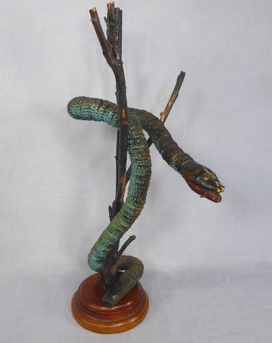 Tramp Art Bottle Cap Snake