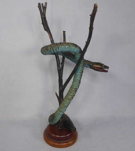 Tramp Art Bottle Cap Snake
