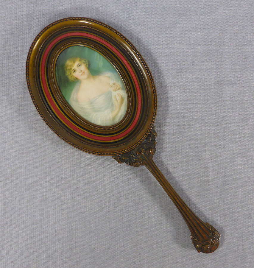 1930s French Lady's Hand Mirror