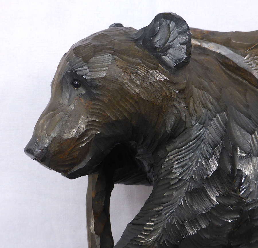 Large Japanese Ainu Carved Bear