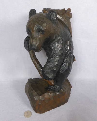 Large Japanese Ainu Carved Bear