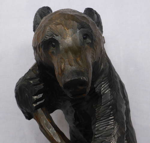 Large Japanese Ainu Carved Bear