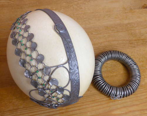 Filigree Decorated Ostrich Egg by Afonso Graça
