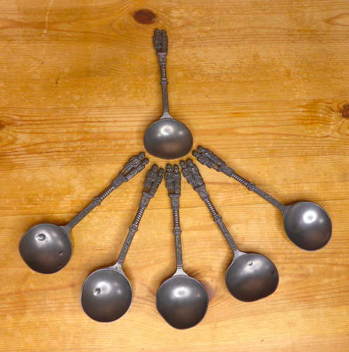 Set of Pewter Wedding Spoons