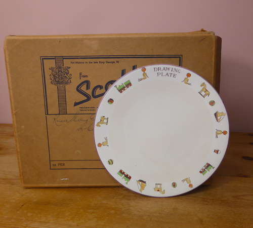 Unusual 1920s Child's Drawing Plate