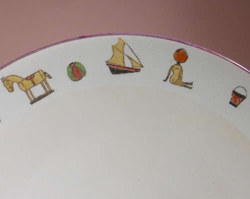 Unusual 1920s Child's Drawing Plate