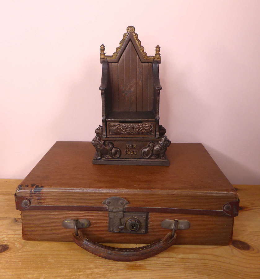Queen Elizabeth II Coronation Chair Money Box