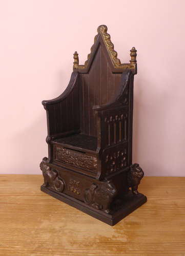 Queen Elizabeth II Coronation Chair Money Box