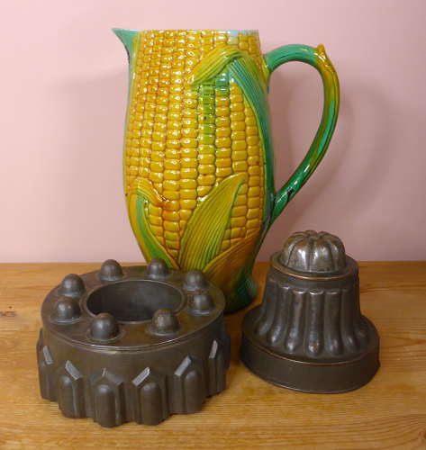 Two Tin & Copper Victorian Jelly Moulds