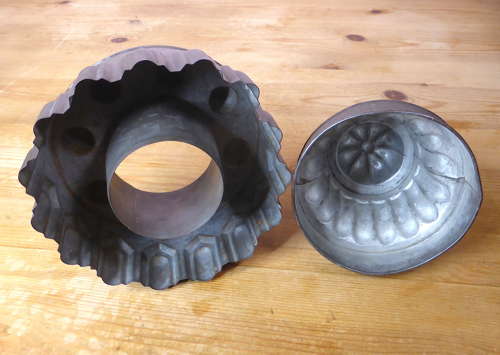 Two Tin & Copper Victorian Jelly Moulds
