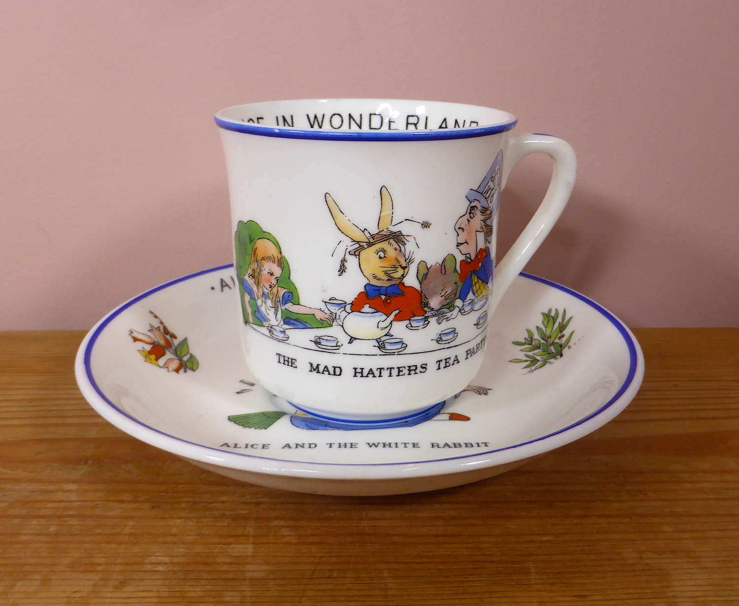 Vintage Alice in Wonderland Cup & Saucer