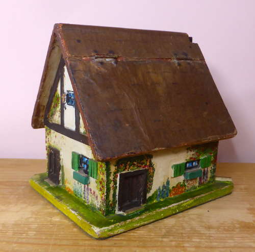Folk Art Cottage Moneybox