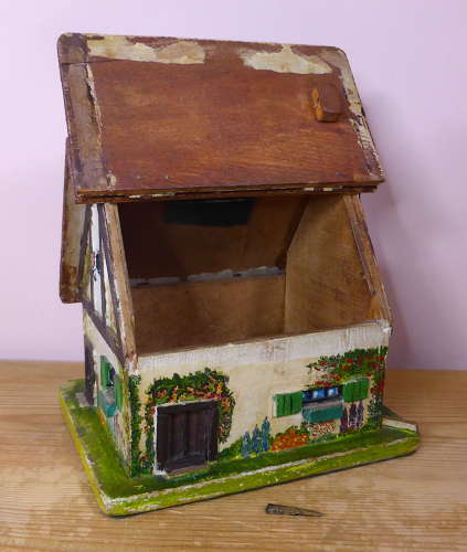 Folk Art Cottage Moneybox