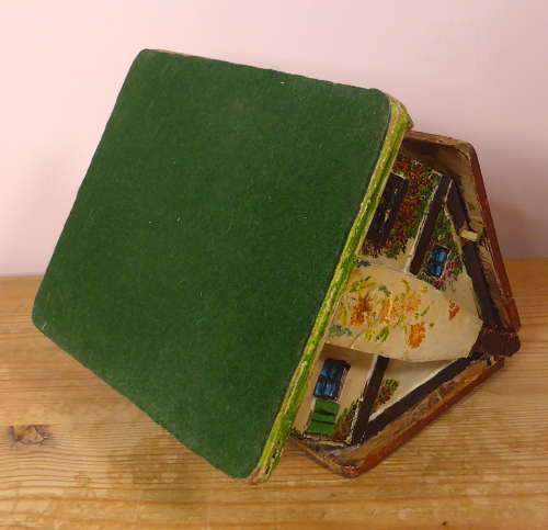 Folk Art Cottage Moneybox