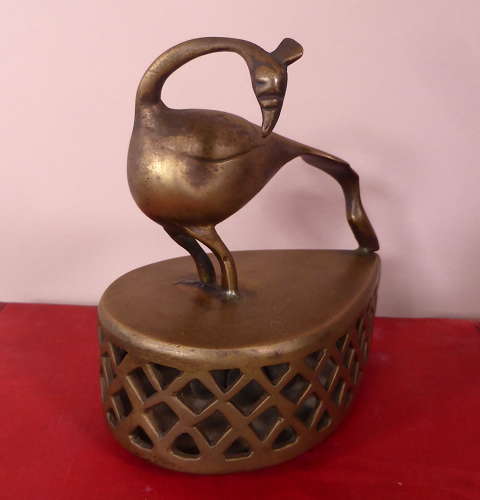 Indian Brass Peacock Foot Scrubber