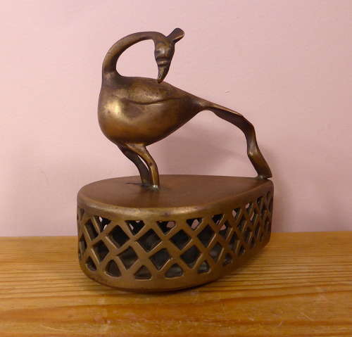 Indian Brass Peacock Foot Scrubber