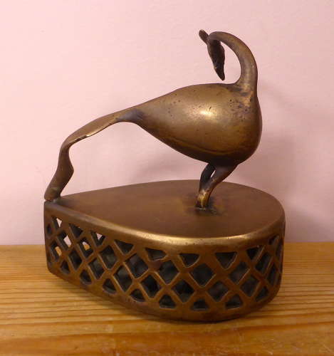 Indian Brass Peacock Foot Scrubber